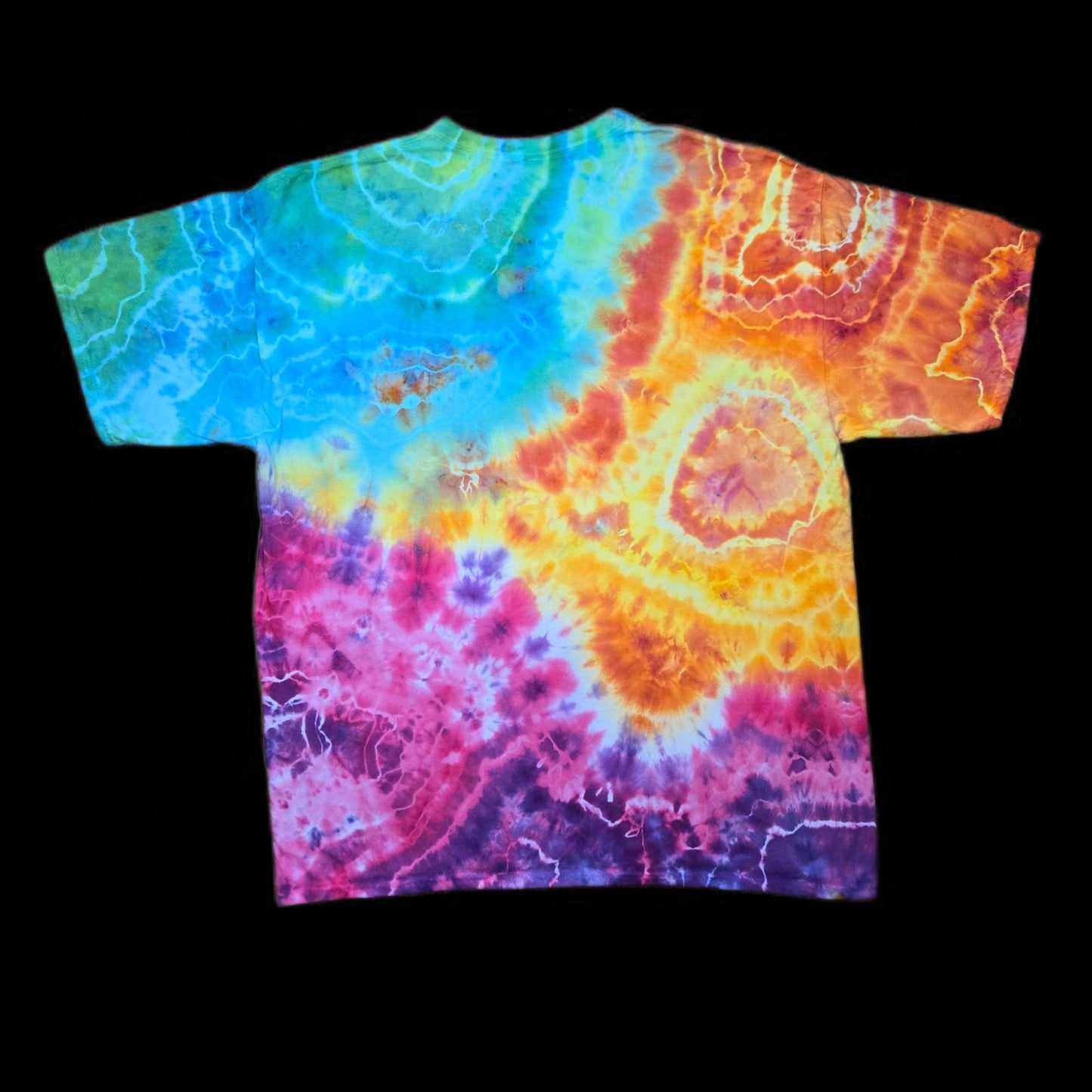 2XL geode tie dye t-shirt, heavyweight cotton image 1