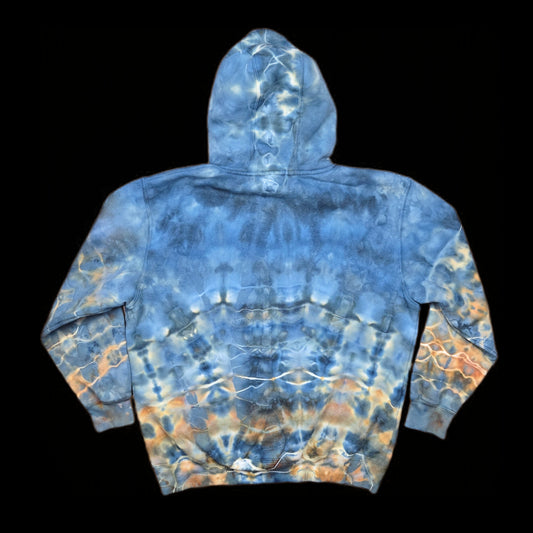 XL mandala/abstract tie dye hoodie, unisex hooded sweatshirt image 1