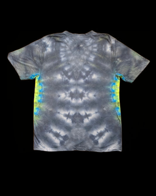 L green and blue mandala tie dye t-shirt, unisex large image 1