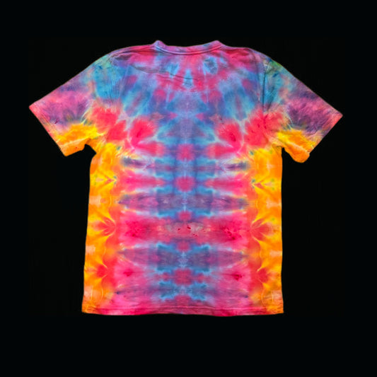 M abstract sunset tie dye t-shirt, medium unisex tie-dye image 1