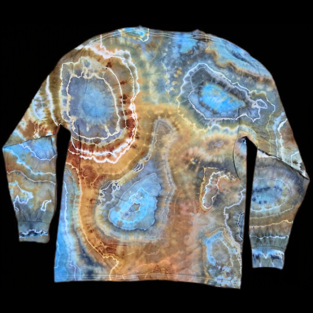 L blue geode tie-dye long sleeve t-shirt image 1