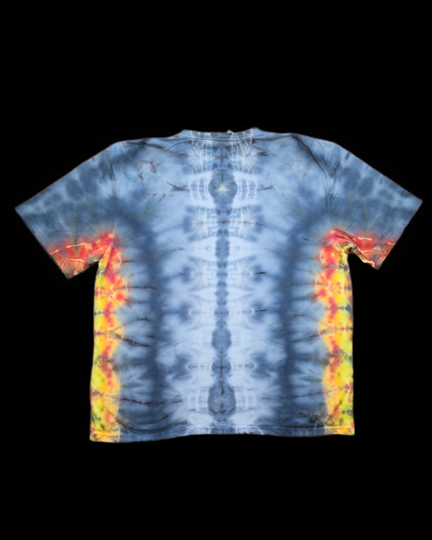 3XL orange mandala and sides tie dye t-shirt, unisex