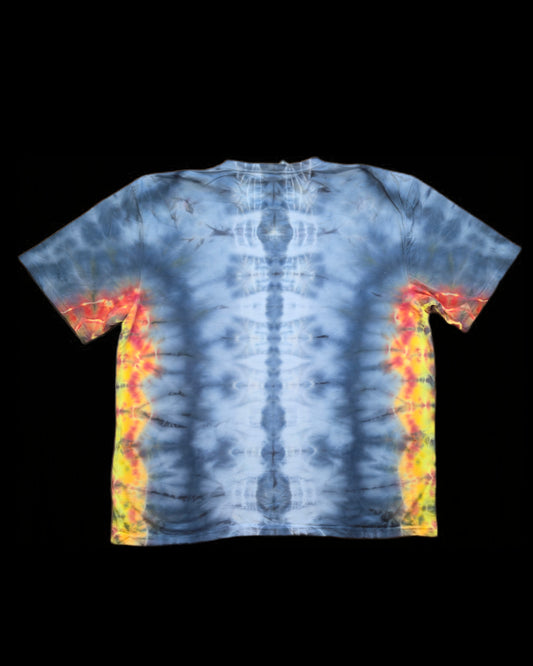 Orange Mandala and Sides Tie Dye T-Shirt — Unisex 3XL