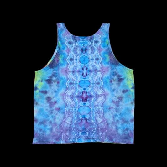 Rainbow-ish V Tie Dye Tank Top — Unisex Large