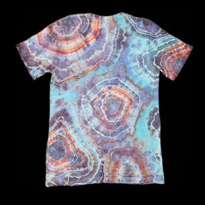 M red and brown geode tie-dye t-shirt image 1
