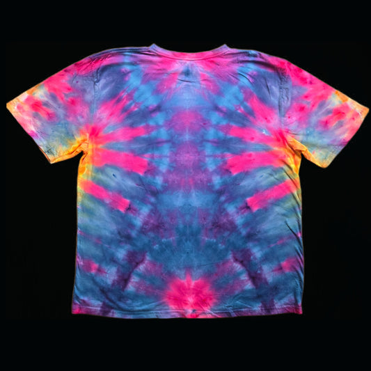 3XL sunset V tie dye t-shirt, unisex xxxl image 1