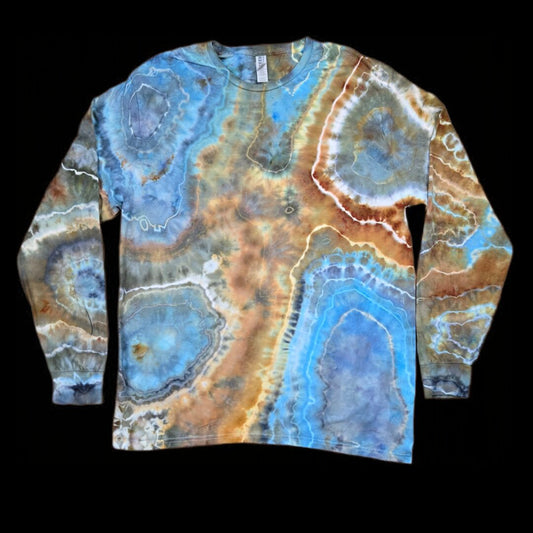 L blue geode tie-dye long sleeve t-shirt image 0