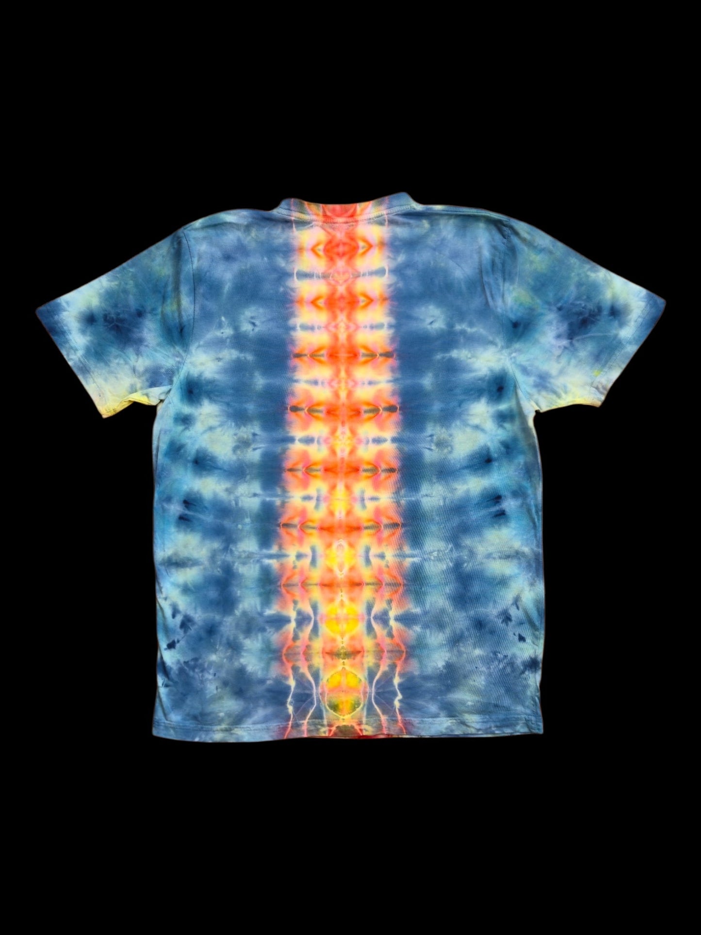 Fire Diamond & V Tie Dye Unisex T-Shirt — Unisex Small