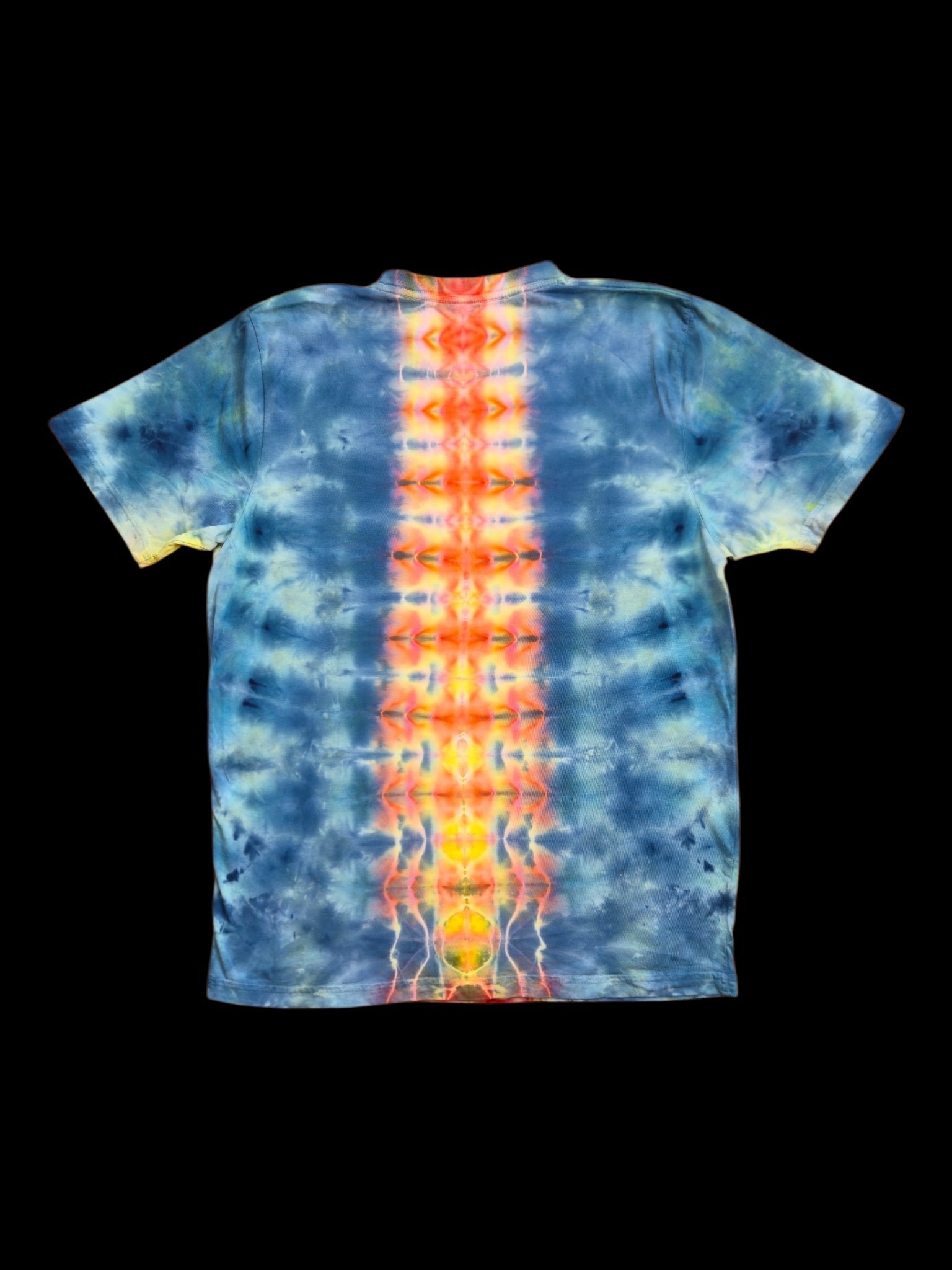Fire Diamond & V Tie Dye Unisex T-Shirt — Unisex Small