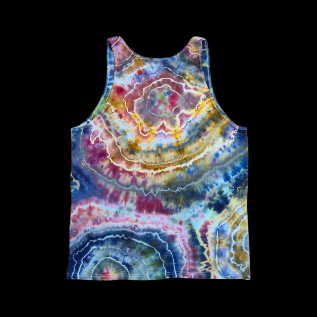 Cosmic Geode Tie Dye Tank Top — Unisex Large