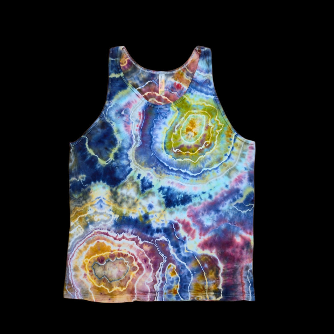 Cosmic Geode Tie Dye Tank Top — Unisex Large
