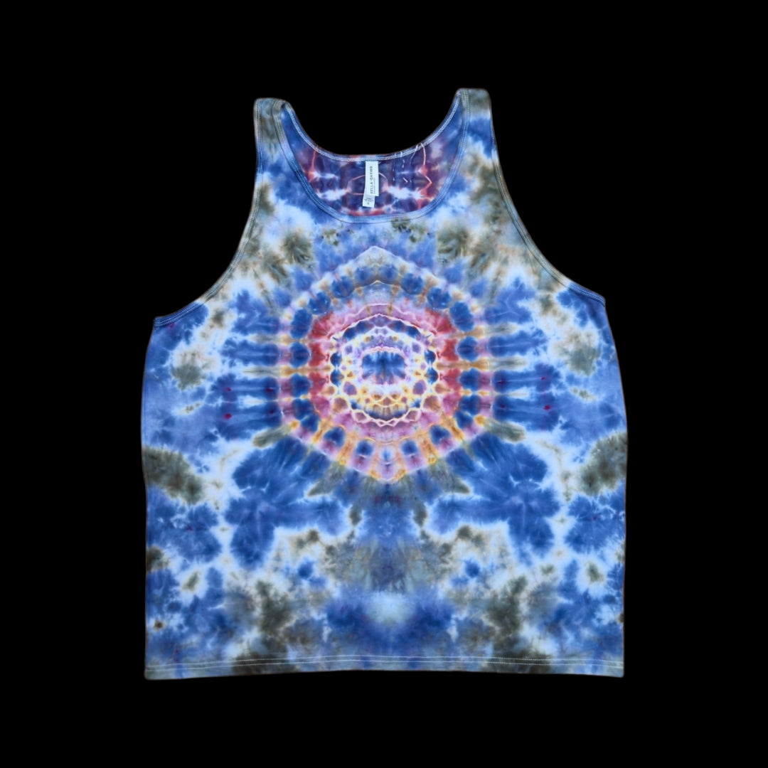 Cosmic Geode Mandala Tie Dye Tank Top — Unisex XL