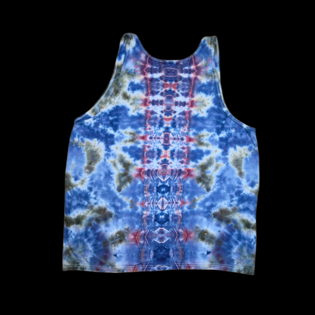Cosmic Geode Mandala Tie Dye Tank Top — Unisex XL