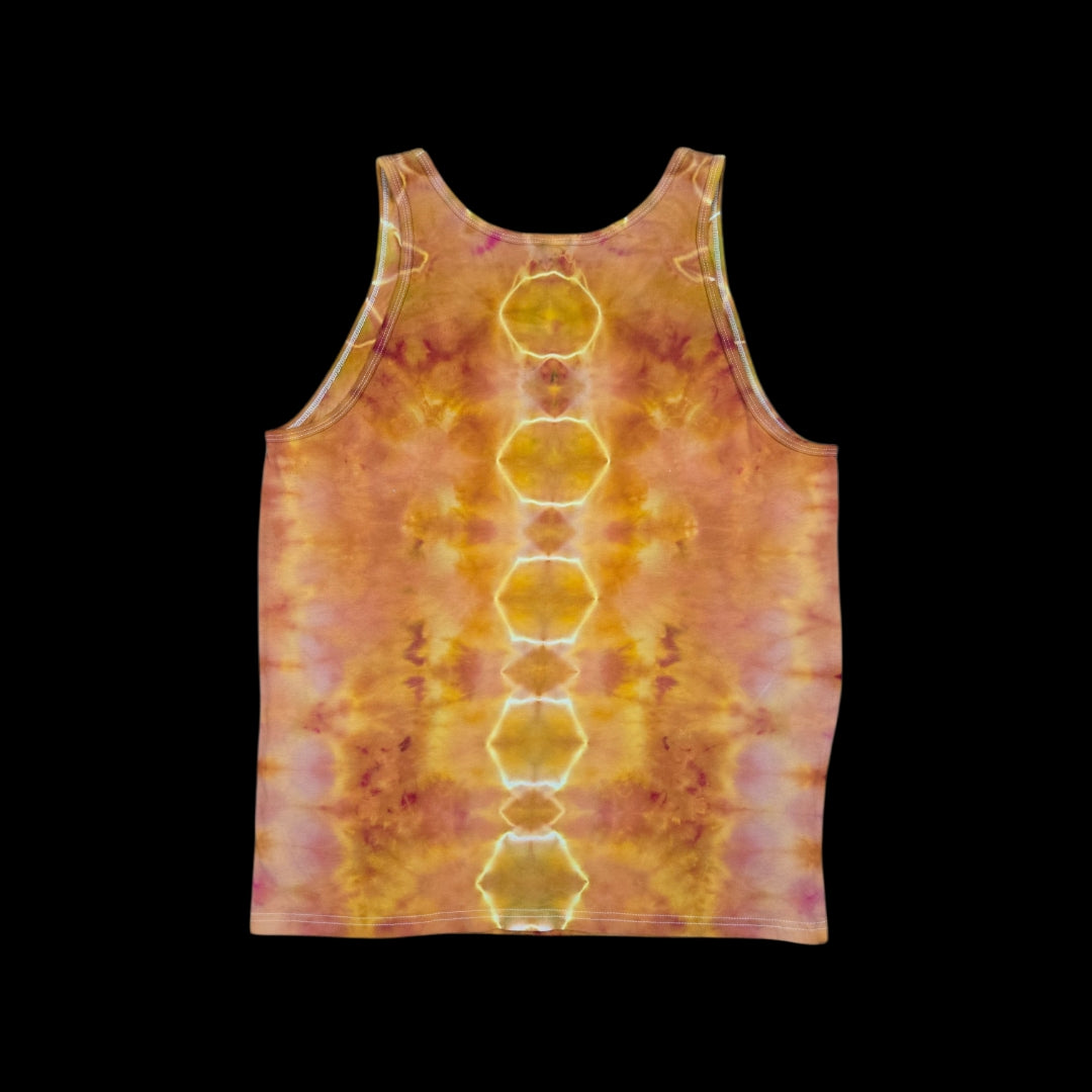 M tie dye tank top, cosmic egg