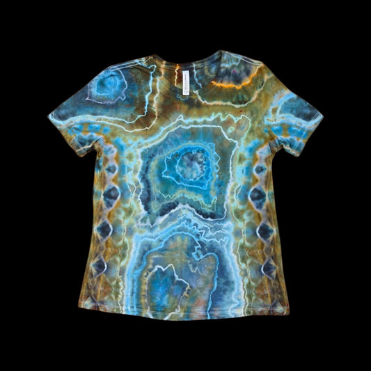 Ocean Geode Tie Dye Women's T-Shirt — Women's Medium