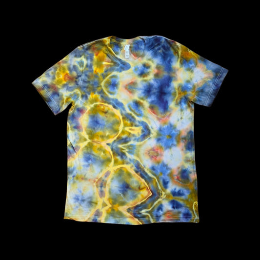 Golden Geode Ice Dye Tie Dye Unisex T-Shirt — Unisex Large