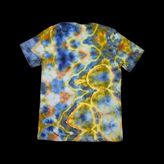 Golden Geode Ice Dye Tie Dye Unisex T-Shirt — Unisex Large