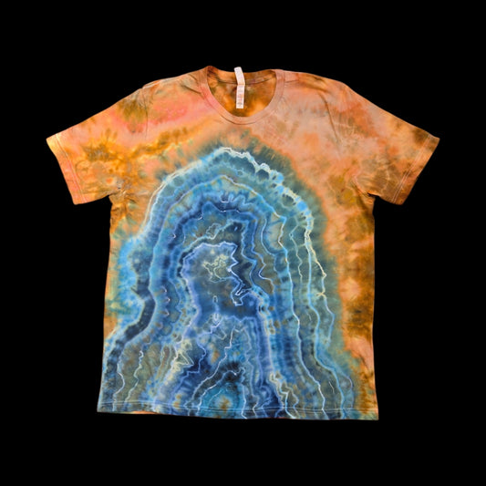 Blue Geode Tie Dye T-Shirt — Unisex XL