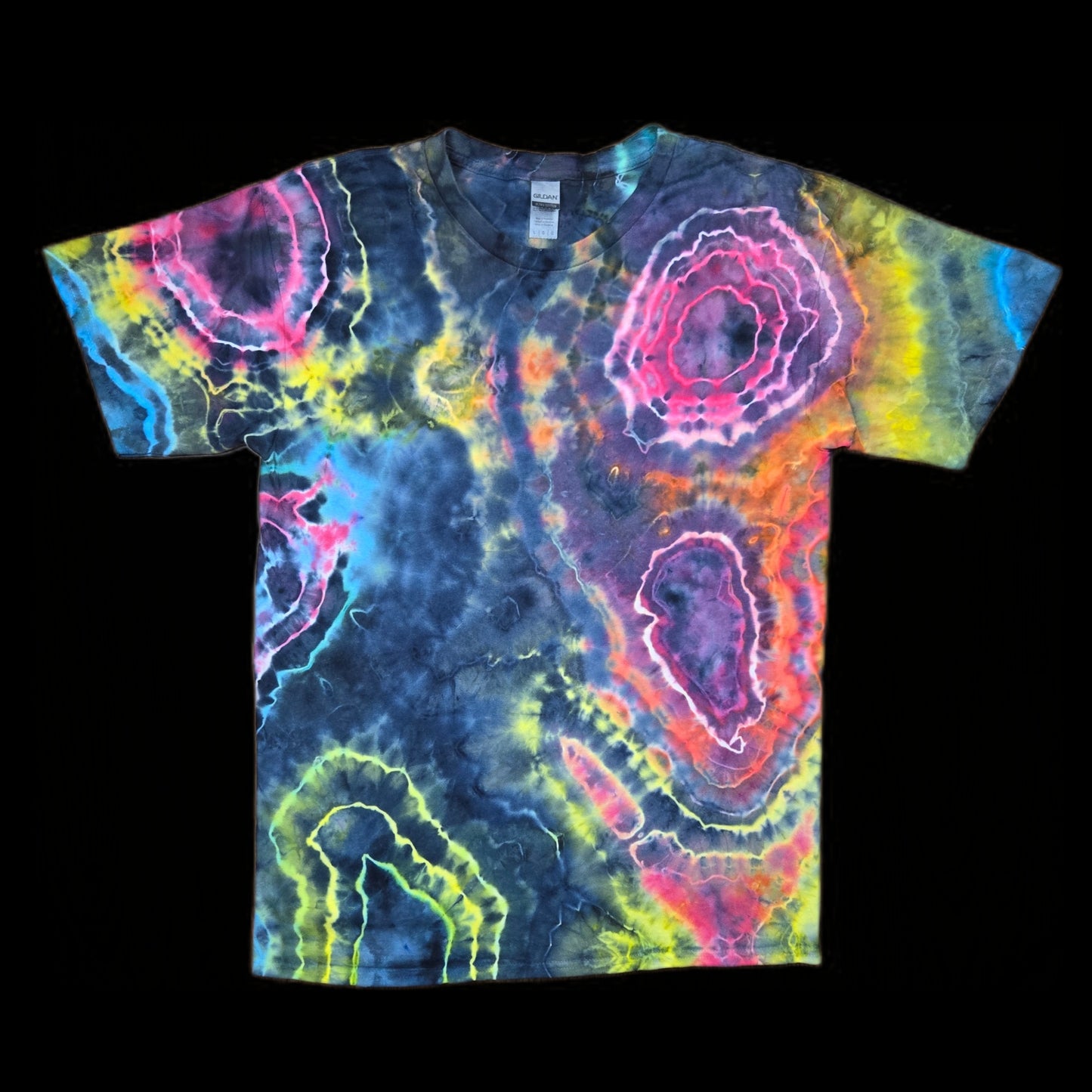 Large neon geode tie-dye t-shirt image 0