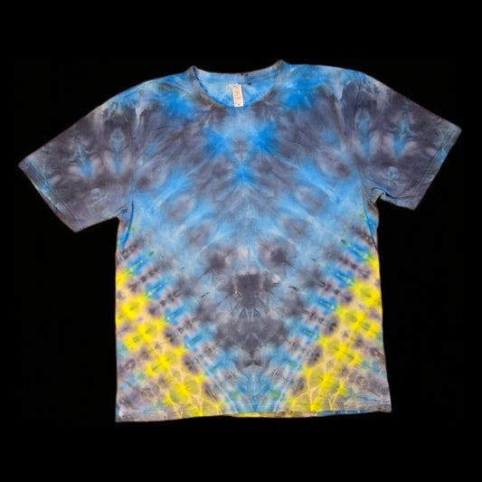 XL honeycomb V tie dye t-shirt, unisex extra large image 0