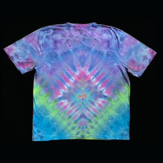 3XL diamond mandala tie dye t-shirt, unisex image 1