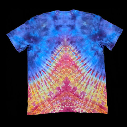 XL diamond mandala tie-dye t-shirt image 1