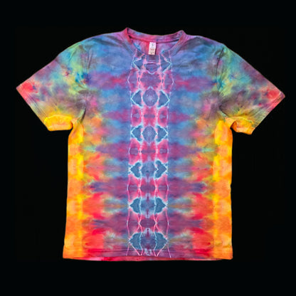 M abstract sunset tie dye t-shirt, medium unisex tie-dye image 0