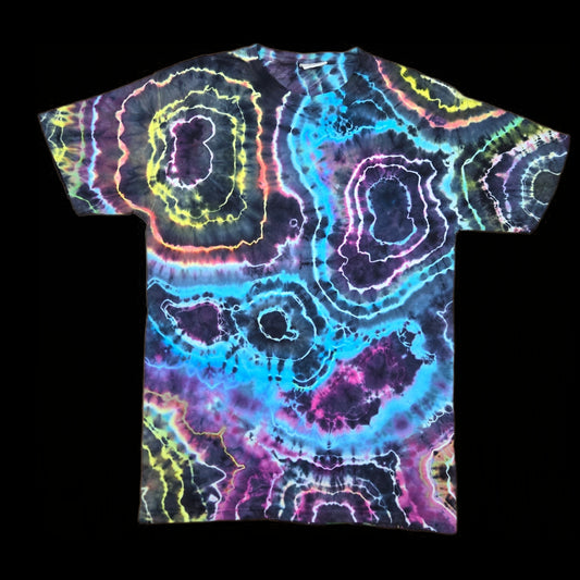 M blacked out mandala tie dye shirt, unisex medium image 0