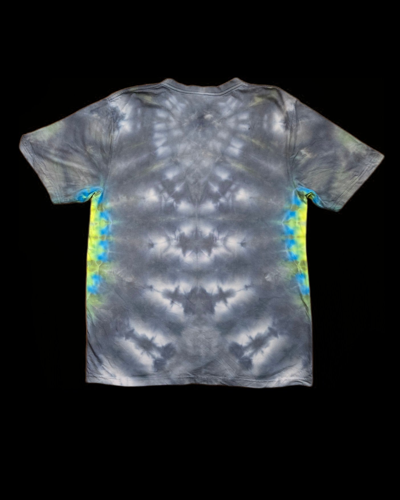 L green and blue mandala tie dye t-shirt, unisex large image 1