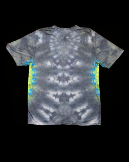 L green and blue mandala tie dye t-shirt, unisex large image 1