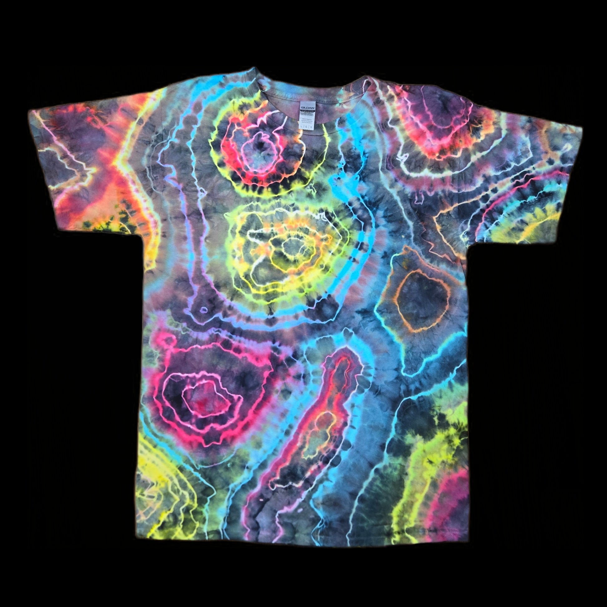 L blacked out rainbow geode, unisex large image 0