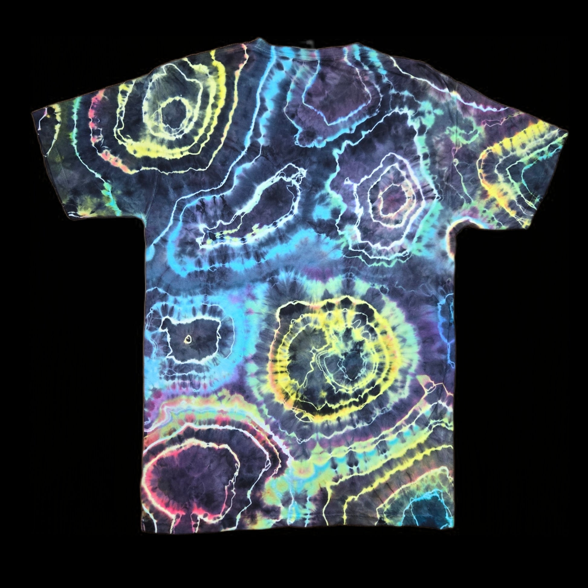 M blacked out mandala tie dye shirt, unisex medium image 1