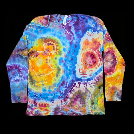 XL Bright Rainbow Geode Long Sleeve image 0