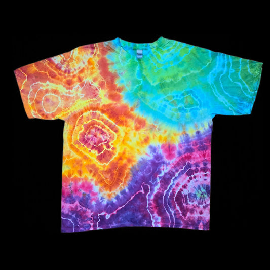 2XL geode tie dye t-shirt, heavyweight cotton image 0