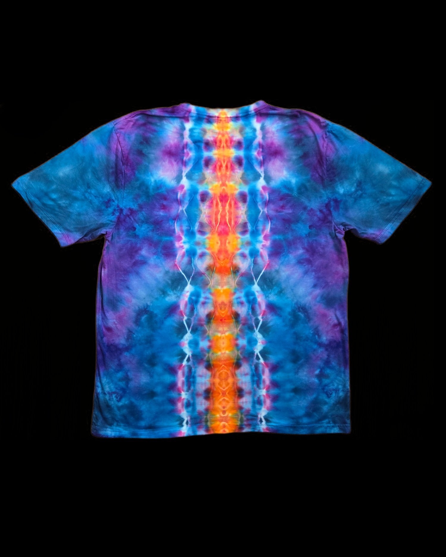 XL diamond mandala and spine tie dye t-shirt, unisex extra large tiedye image 1
