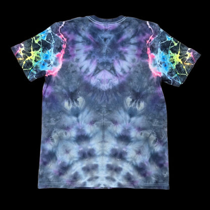 XL blacked out rainbow mandala tie-dye t-shirt image 1