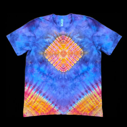 XL diamond mandala tie-dye t-shirt image 0