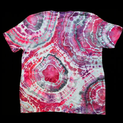 2XL Unisex Geode Tie-Dye T-Shirt, Pink Purple image 1