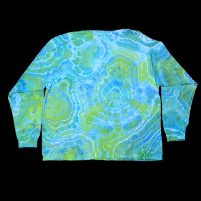 2XL geode tie dye long sleeve t-shirt, unisex image 1