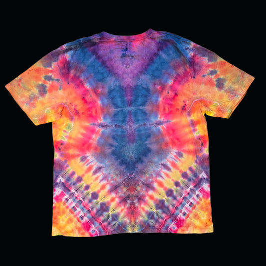 XL unisex tie-dye t-shirt, sunset V