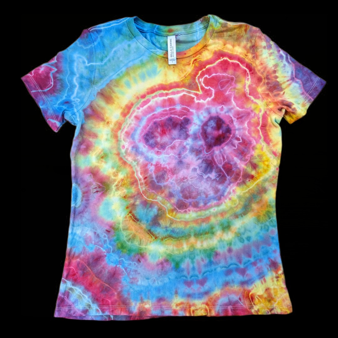 Geode tie-dye t-shirt - women's small — Front — geode