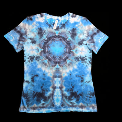 Octagon mandala tie-dye t-shirt - women's small — Front — octagon mandala
