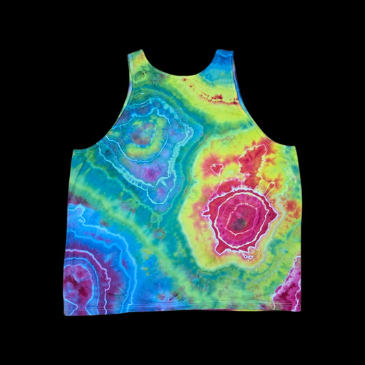 Rainbow Geode Tie Dye Tank Top — Unisex 2XL