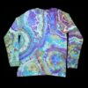 L rainbow fluorite looking geode long-sleeve