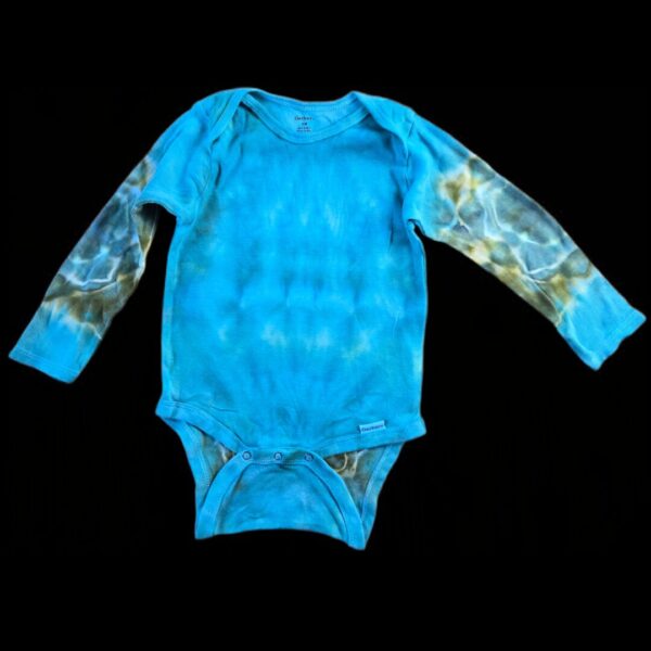 24M Teal Long-Sleeve Onesie