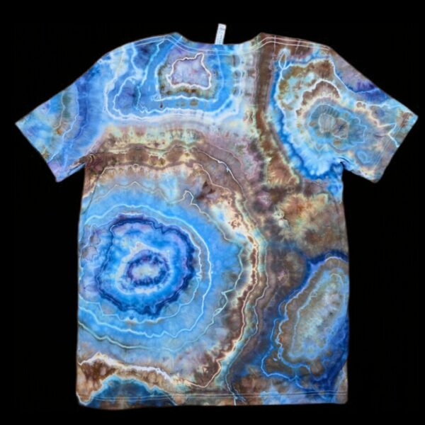 photostudio_1765120066301 L blue and brown geode tie-dye t-shirt