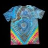 L geode with rainbow tie-dye t-shirt