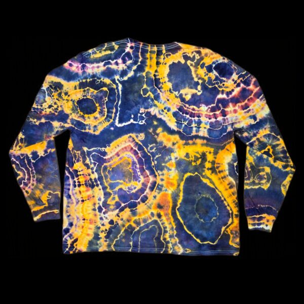 2XL orange geode tie-dye long sleeve t-shirt
