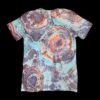 M red and brown geode tie-dye t-shirt