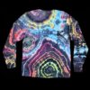 Large blacked out rainbow geode tie dye long sleeve t-shirt